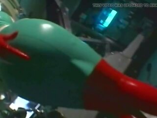 Bien conocido japonesa enfermera leches eje en rojo látex guantes